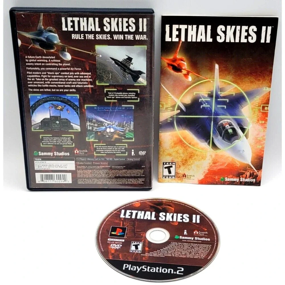 LETHAL SKIES II 2 CIB  PS2 PLAYSTATION‎ 2 COMPLETE IN BOX SAMMY STUDIOS
